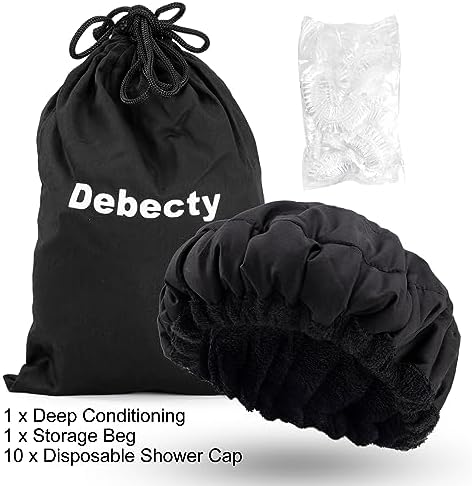Deep Conditioning, Microwavable Heat Cap for Steaming Hair Styling and Treatment Steam Cap Steaming Haircare Therapy (Black) - Image 5