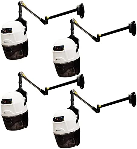 Set of 4 Libra II Salon Hair Dryer with Wall Arm (Wall-Mounted Dryer), White by Berkeley