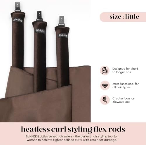 Little Heatless Hair Curler,Flexi Rods with Scarf for Blowout - Image 7