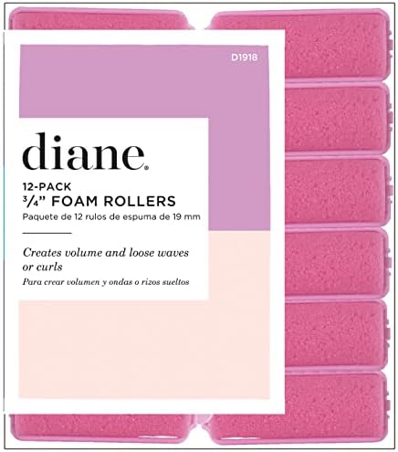 Diane Foam Rollers, Pink, 3/4", 12 Count (Pack of 1) by Diane