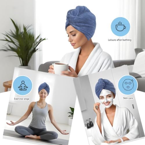 Microfiber Hair Drying Towel Wrap,Hair Turbans Towel for Wet Hair - Image 5