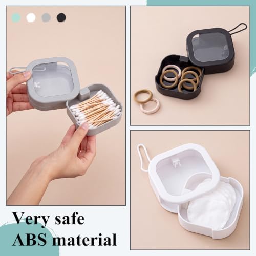 Kathfly 4 Pcs Hair Tie Organizer Travel, Stackable, Neutral Color - Image 5