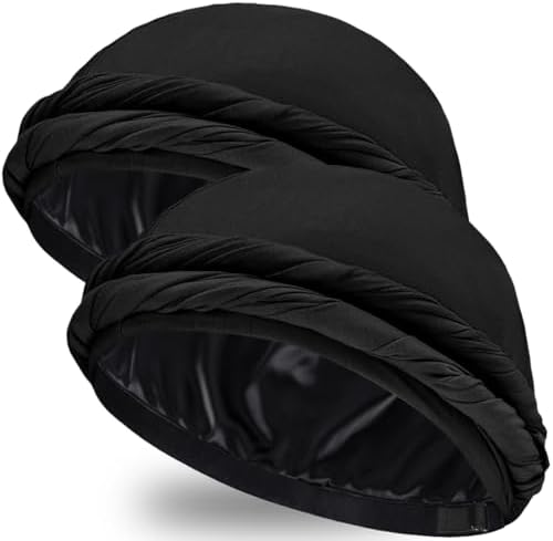 Ababalaya Upgraded Satin Lined Halo Turban Wave Cap by Ababalaya