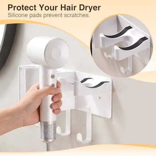 Hair Tool Organizer Wall Mount, Hair Dryer & Curling Iron Storage - Image 3