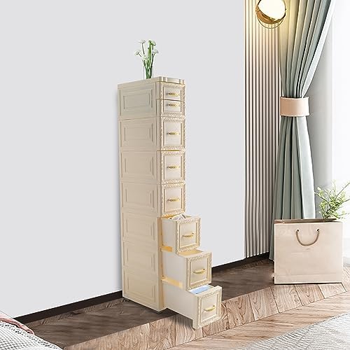 45.6 Inch Bathroom Floor Cabinet Narrow Tall Slim Storage Sandwich Cabinet New - Image 2