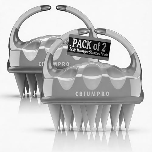 Cbiumpro 2 Pack Scalp Massager Shampoo Brush Scrubber Exfoliator by Cbiumpro