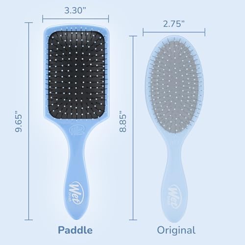 Wet Brush Paddle Detangler Hair Brush, Sky, Ultra-Soft IntelliFlex Bristles with AquaVent Design, Great For Treatment & Mask Application, Women, Men, Wet, Dry and Damaged Hair - Image 5