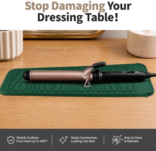Heat Resistant Silicone Mat for Hair Straightener Curling Wand - Image 2