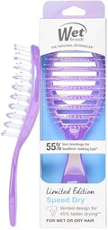 Wet Brush Speed Dry Hair Brush, Blow Dry Safe Bristles & Vented Design For Faster Drying Time, Ergonomic Handle, Reduces Breakage & Detangles All Hair Types, Limited Edition Prismatic Glow Purple by WetBrush