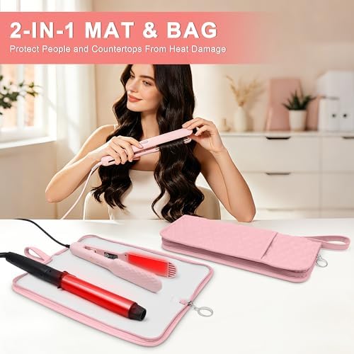 2-in-1 Heat Resistant Mat & Storage Bag for Hair Tools - Image 2