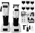 TPOB Play Barber Hair Clippers & Trimmer for Men 7500 RPM with Rubber Grips (White 2 Set) by TPOB