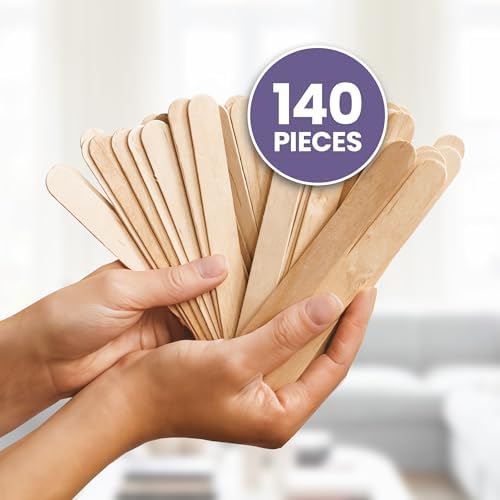 Tress Wellness Craft Sticks, Popsicle sticks, Premium Splinter-Free Wooden Sticks for Waxing, Wax Stick for Body and Face Waxing, 140 pieces - Image 3