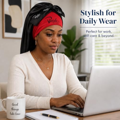 Venide's Reversible Satin Bonnet for Women - Adjustable Tie Strap Sleep Cap for Curly & Natural Hair - Image 5