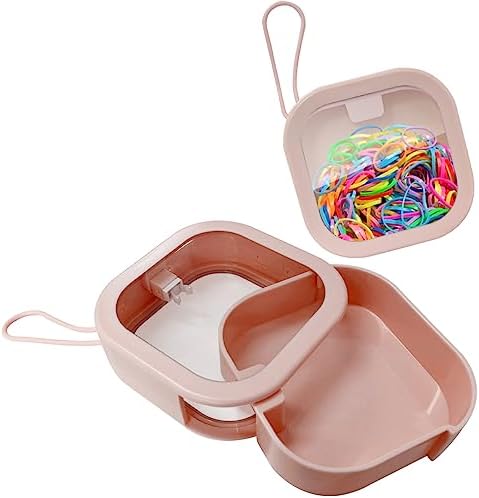 KVZVK 2 Pack Hair Tie Organizer Boxes，Portable Travel Hair Accessory Storage Organizer for Girls Womens Hair Tie , Cotton Swab ,Small Items Accessories Holder Containers - Image 2