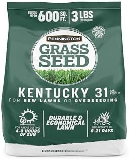 Pennington Kentucky 31 Tall Fescue Grass Seed, Drought-Resistant, 3 LB by Pennington