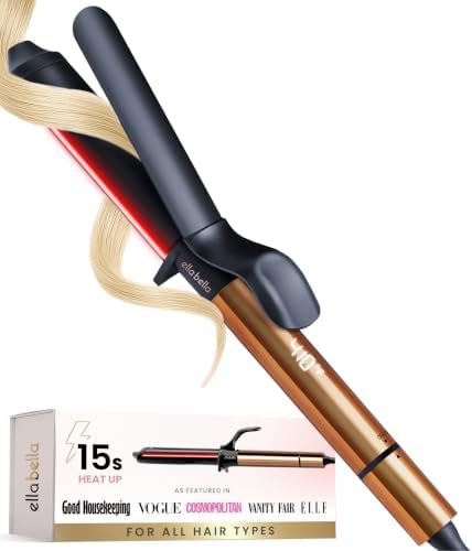ELLA BELLA® Curling Iron 1 Inch, Professional Ceramic Wand, All Hair Types by ellabella
