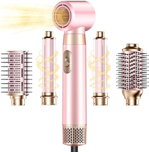Hair Dryer Brush, 5-in-1 Detachable Multi Hot Air Styler for All Occasions by SNUGLUV