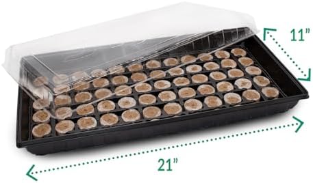 Ferry Morse Jiffy Seed Starting Greenhouse Tray Kit with 72 36mm Peat Pellets and Bonus SUPERthrive Sample + Plant Markers, 2 Pack, 144 Pellets Total - Image 4