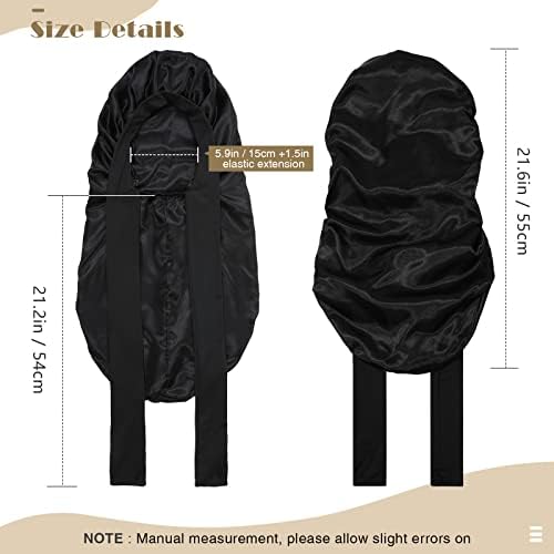 AWAYTR Kids Bonnets for Girls - Satin Long Hair Braid Bonnet for Sleeping - Image 2