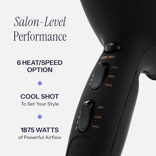 Hot Tools Pro Artist 2100 Ionic Turbo Hair Dryer, 1875 Watts, Black - Image 4