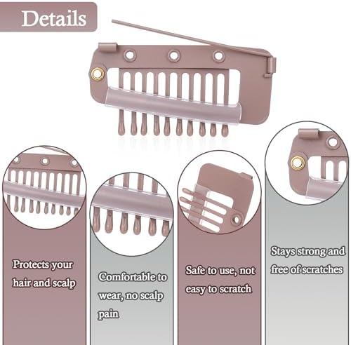 Vodolo Chunni Clips with Safety Pins,8 PCS Strong Chunni Grip Dupatta Setting Clips Indian for Woman （Rose Gold） - Image 3