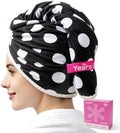 Years calm XL Microfiber Hair Towel Wrap for Women, Polka dots by Yearscalm