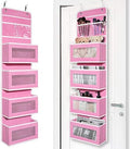 GCreation Over Door Organizer for Bedroom Bathroom Pantry, 5 Shelf Pink by Giraffe+Creation