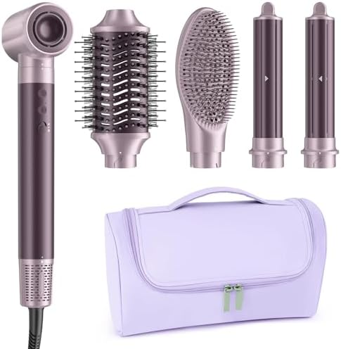 MESCOMB Dual Voltage Hair Dryer Brush - 5 in 1 Hair Styler for Travel by MESCOMB