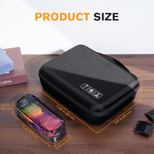 ProCase Hard Barber Accessories Case for Hair Clippers -Black - Image 4