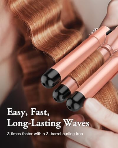 BESTOPE PRO 5 in 1 Curling Iron, Curling Wand Set with Negative Ion Thermal Brush and 4 Interchangeable Ceramic Curling Irons (0.35“-1.5”), Fast Heating Crimper Hair Tool in All Hair Type, Women Gifts - Image 3