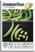 Armenian Pale Green Cucumber Seeds (Cucumis sativus) – 100+ Non-GMO & Heirloom Seeds for Planting, Long Crisp Light-Green Cucumbers for Fresh Eating & Salads, by Isla’s Garden Seeds, Gift Idea by IslasGardenSeedsCompany
