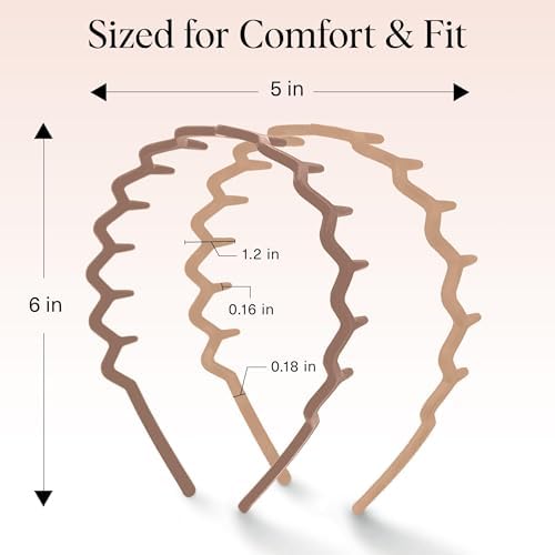 Kitsch Zig Zag Headbands for Women - Neutral, 2 pcs - Image 5