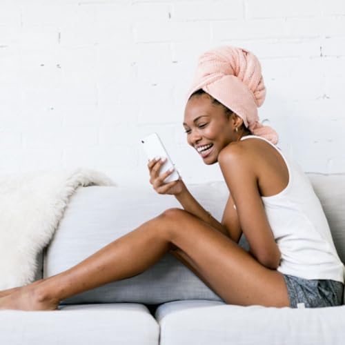 VOLO Hero Hair Towel – Ultra Soft Nanoweave™ Microfiber, Super Absorbent Quick Dry, Reduces Dry Time 50%, Anti-Frizz & Breakage, Secure Snug Strap, Large Wrap for All Hair Types - Cloud Pink - Image 2