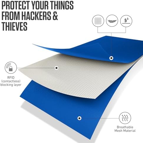 VENTURE 4TH Travel Money Belt, RFID Blocking Passport Holder - Sleek Blue - Image 5