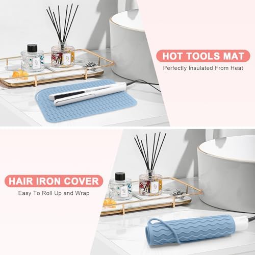 Suafrnut Plus Size Silicone Heat Resistant Mat for Hair Tools(12" x 9") - Image 5