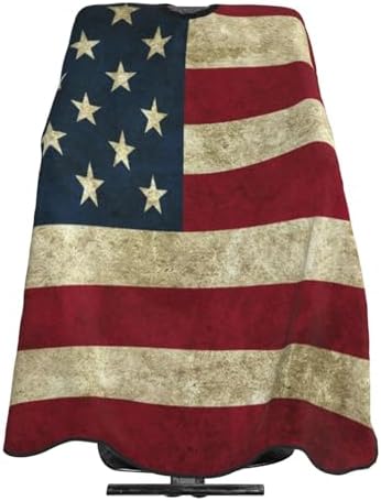 Vintage American Flag Home Hair Cutting Barber Cape by Mount+Hour