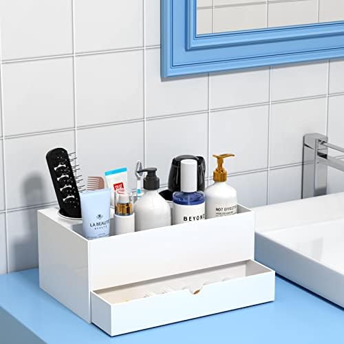 NIUBEE Acrylic Hair Tool Organizer with Drawer, Hair Dryer Holder Organizer - Image 5