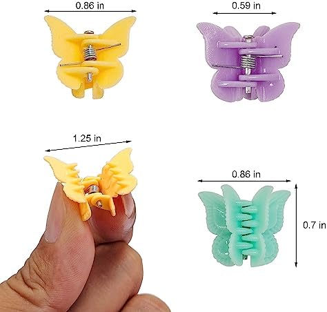50 Pieces Assorted Color Butterfly Hair Clips, Beautiful Mini Butterfly Hair Clips Hair Accessories for Women and Girls (50 Pack Macarons) - Image 2
