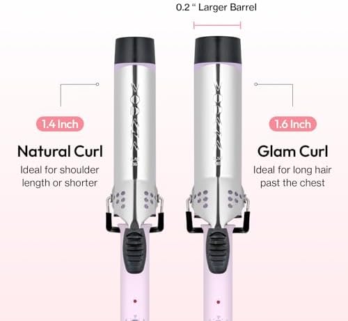 vodana GlamWave Ceramic Hair Curler 1.4 inch - Shiny & Damage-Free Natural Waves with All-Day Hold | Advanced Double Ceramic Coating with Rapid Instant Heat, Lavender - Image 5