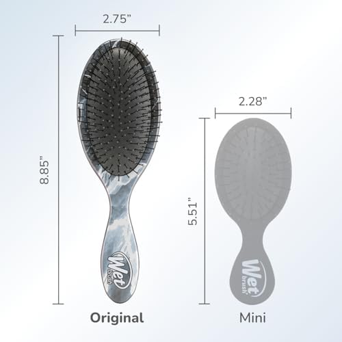 Wet Brush Original Detangler Brush - Metallic Marble, Onyx - All Hair Types - Ultra-Soft IntelliFlex Bristles Glide Through Tangles with Ease - Pain-Free Comb for Men, Women, Boys and Girls - Image 5