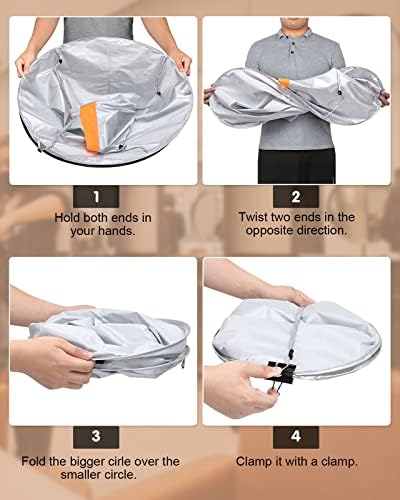 Lictin Hair Cutting Cape - Haircut Cape Umbrella with 1PCS Black Comb - Image 3