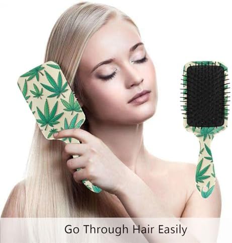 Leaves Hair Brush, Soft Bristles Detangling Brush - Detangler Hairbrush Glides Through Tangles For All Hair Types (Wet Dry & Damaged Hair) - Image 4