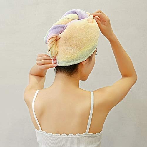 Microfiber Hair Drying Wrap Towel for Women Turban Fast Dry Multicolored - Image 3