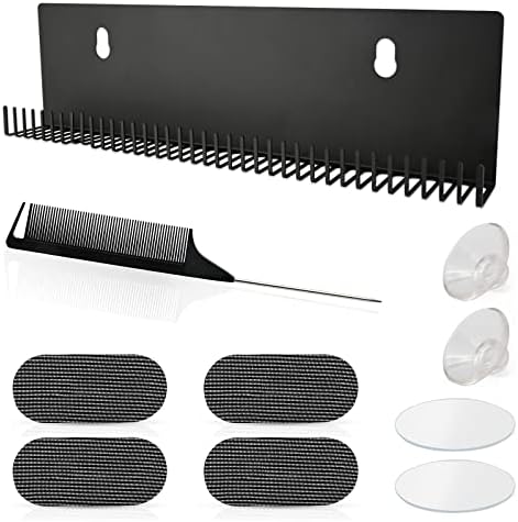 EHDIS Hair Extension Holder and Hanger/Display Professional Hair Styling Tool for Washing, Coloring and Blow-Drying of Weft, Clip-In, Tape-In Extensions- Black by EHDIS