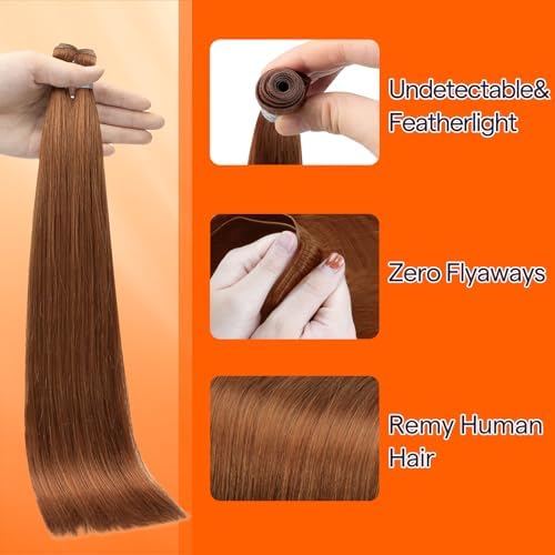 Full Shine Genius Weft Hair Extensions Human Hair 18 Inch 50G - Image 3