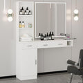 4ever2buy White Salon Stations for Hair Stylist, Wall Mount Barber Station by 4ever2buy
