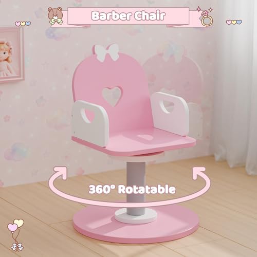 Toddler Vanity for 3 Year Old with 7 pcs Pretend Makeup Accessories, Pink - Image 3