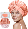 ZIMASILK 100% Mulberry Silk Bonnet for Sleeping Women Long Hair, Coral by ZIMASILK