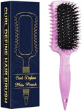 Curl Defining Brush, Curly Hair Brush Products for Effortlessly Detangling Shaping and Styling Women's Men's Curls on All Wet or Dry Hair Types, Reduces Frizz (Marble Purple) by Unknown