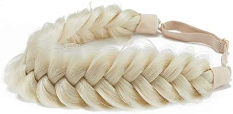 Synthetic Hair Braided Headband Classic Wide Strands Wedding Disorderly Fluffy Braids Wig Band Women Beauty Accessory - Image 2